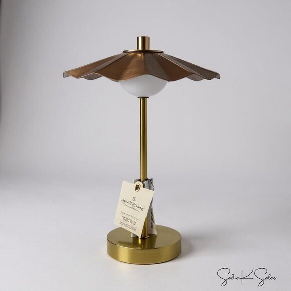 13" Brass Scalloped Shade Portable Table Lamp - Hearth & Hand Magnolia, Target - Picture 6 of 11